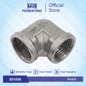 Fiorentino Nepel Sok Knee Elbow Drat Dalam 1/2 X Drat Dalam 1/2 inchi Nipel Niple Nipple Napel Naple Napple SS103X