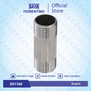Fiorentino Nepel Sok Panjang Double Drat Luar 1/2 inchi Nipel Niple Nipple Napel Naple Napple SS116X