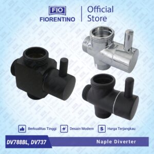 Fiorentino Keran Switch Diverter Sambungan Tiang Shower Kran Tee Cabang Sower Mandi DV737