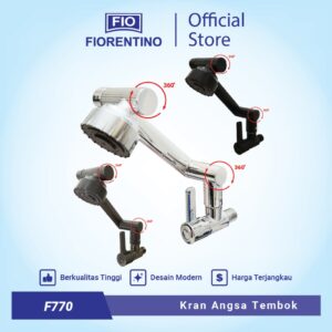 Fiorentino Kran Air Robot Keran Angsa Tembok Putar 360 Derajat Untuk Bak Cuci Piring Wastafel F770