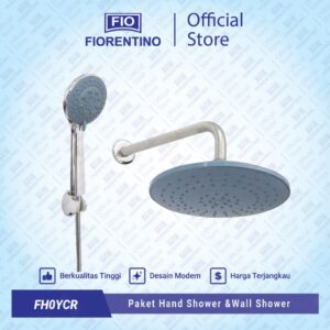 Fiorentino Paket Hand Shower dan Wall Shower Kamar Mandi FH0YCH