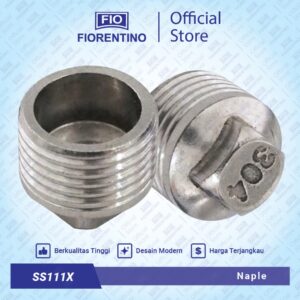 Fiorentino Nepel Dop Drat Luar 1/2 inchi Penutup Pipa Kran Nipel Niple Nipple Napel Naple Napple SS111X